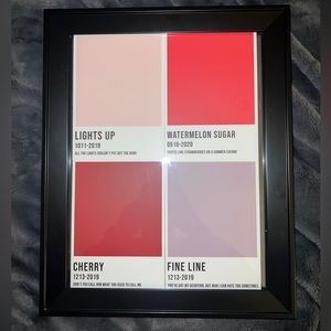 framed color swatch Harry Styles fine line songs